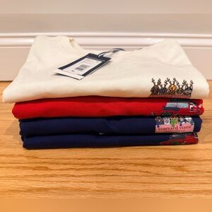 Vineyard Vines Kids' Winter Pups Logo Box Long-Sleeve Tee